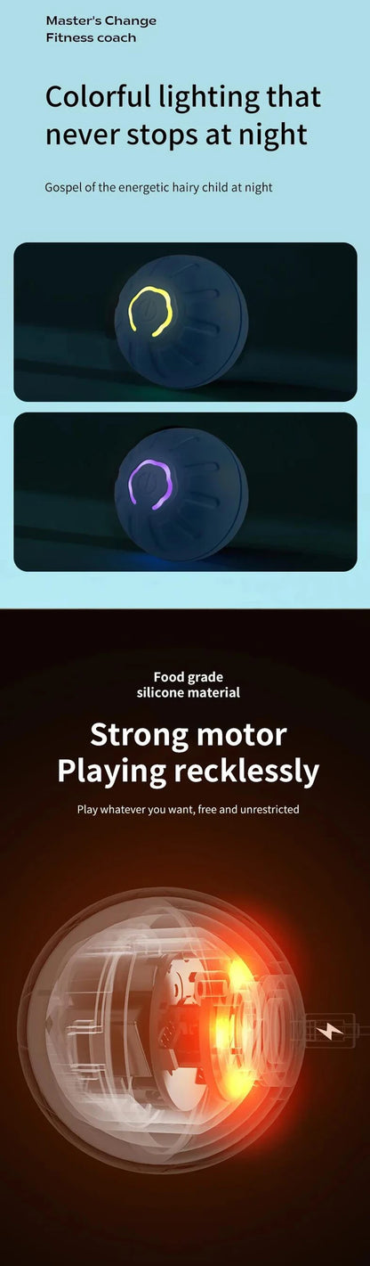 Smart Dog Toy Ball Electronic Interactive Pet Toy Moving Ball USB Automatic Moving Bouncing for Puppy Christmas gift Cat Product